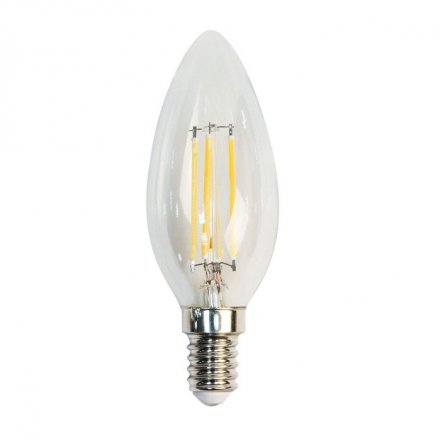 Лампа светодиодная, филамент свеча (7W), 230V Е14 4000K, LB-66