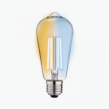 Умная лампа Zetton LED Smart Wi-Fi Bulb ST64 E27 6Вт 2200-6500К