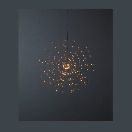 Новогодний светильник-подвес FIREWORK, выс/шир 50х50 см, 200 LED ламп, провод 3 м, чёрный