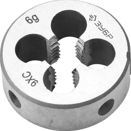 Плашка круглая ручная для нарезания метрической резьбы, М20*2,5 ЗУБР "МАСТЕР"