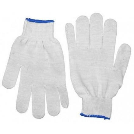 Перчатки трикотажные, 12 класс, х/б, с защитой от скольжения, S-M, ЗУБР "Эксперт"