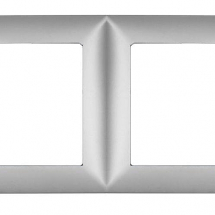 Рамка Visage 2-я горизонтальная серебро