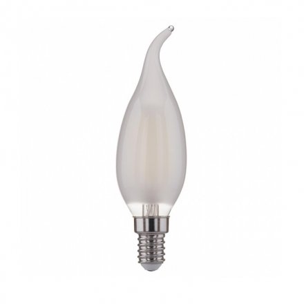 Лампа светодиодная, филамент свеча на ветру матовая (7W), 230V Е14 2700K, LB-67