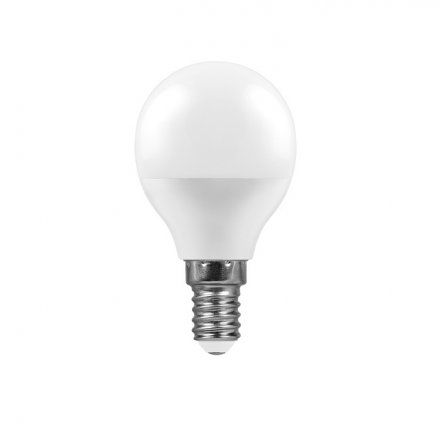 Лампа светодиодная шарик (7W), 230V Е14 2700K, LB-95