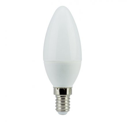 Лампа светодиодная свеча (7W), 230V Е14 6400K, LB-97