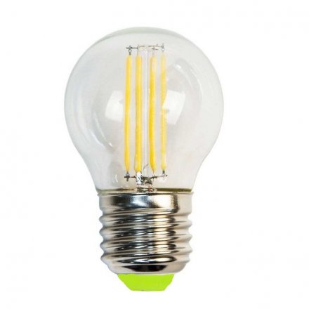 Лампа светодиодная, филамент шар прозрачный  (7W), 230V Е27 4200K, LB-57