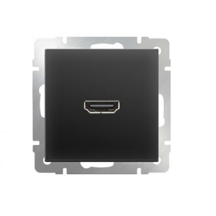 Розетка HDMI/ WL08-60-11 (черный матовый)