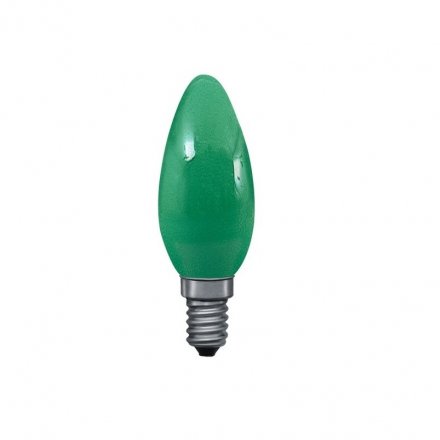 Лампа Е10 для ночников 10Вт зеленая d=12мм
