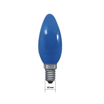 Лампа Е10 для ночников 10Вт синяя d=12мм