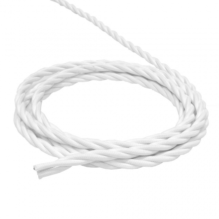 Ретро кабель витой  3х1,5  (белый) Werkel