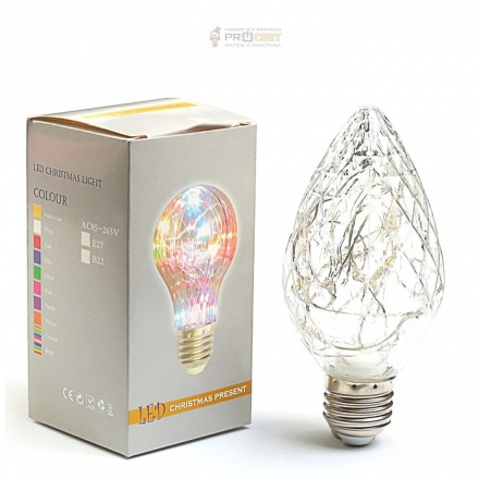 Лампа светодиодная декоративная "Шишка" G85, 130 х 85 мм, Е27, 3 Вт, 230 В, Белый   2919752