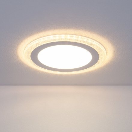 Встраиваемый потолочный светодиодный светильник DLR024 7+3W 4200K