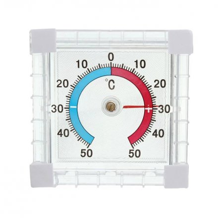 Термометр оконный, биметаллический, квадратный, ТББ, 10х70х75мм