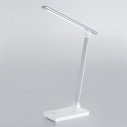 Настольный светодиодный светильник, 5Вт, холодный белый (более 5000 К), серебристый Elektrostandard
