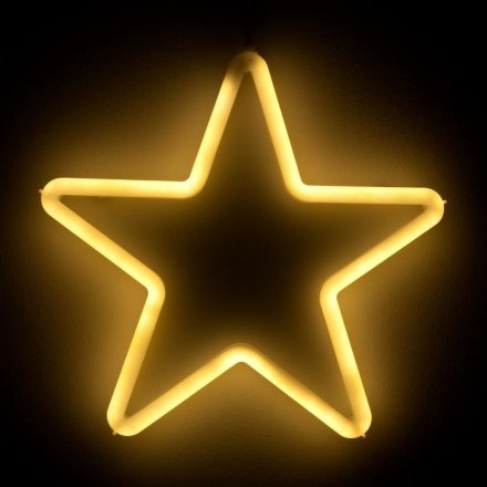 Новогодняя фигура светодиодная "Звезда" 28х28х2 см, фиксинг, 220 В, Т/БЕЛЫЙ