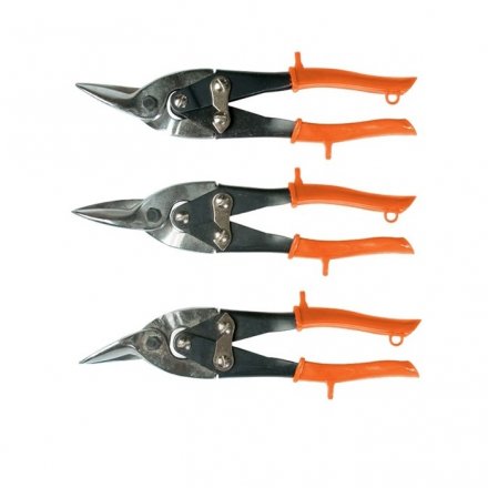 Ножницы по металлу 250 мм, обрезиненные рукоятки 3шт (прямые ,левые ,правые)//Sparta