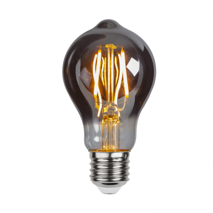Лампа LED PLAIN SMOKE E27 2100K 60lm выс/шир 10,9х6 см, тёплый белый, цвет плафона дымчатый