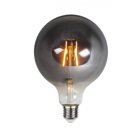Лампа LED PLAIN SMOKE E27 2100K 80lm выс/шир 17,8х12,5 см, тёплый белый, цвет плафона дымчатый