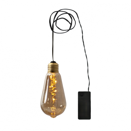 Гирлянда-лампа GLOW, выс/шир 13х6 см, 5 LED ламп, провод 1,5 м, на батарейках, таймер, бронзовый