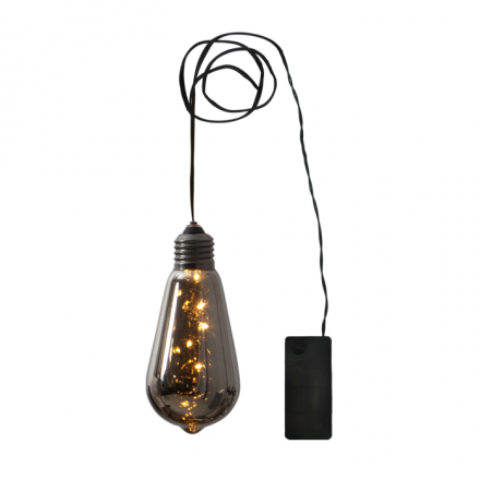 Гирлянда-лампа GLOW, выс/шир 13х6 см, 5 LED ламп, провод 1,5 м, на батарейках, таймер, дымчатый