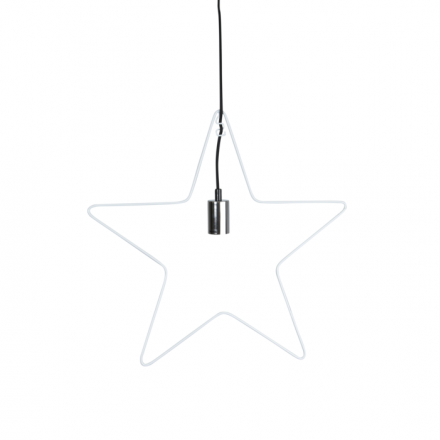 Звезда-подвес RAMSVIK STAR, диаметр 55 см, Е27 (лампа в комплект не входит), провод 3,5 м,белый/хром