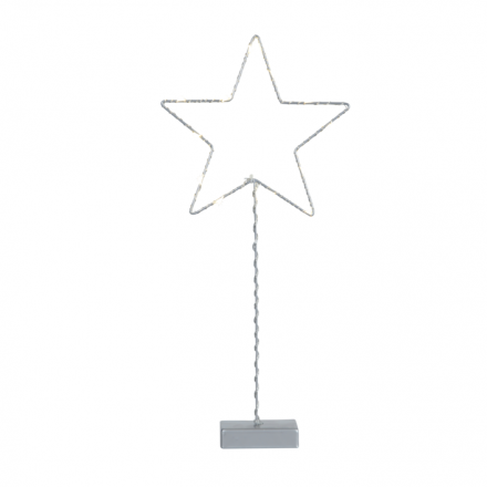 Светильник декоративный Звезда, выс/шир 42х20 см, 12 LED ламп, на батарейках