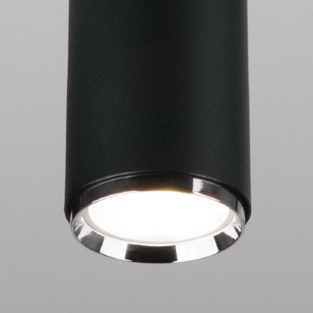 Трековый светильник для однофазного шинопровода Svit GU10 черный/хром