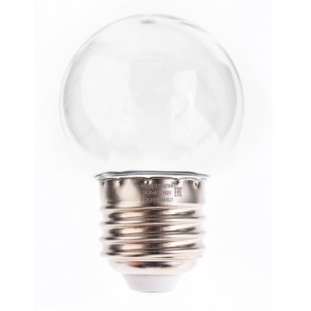 Лампа светодиодная, (1W) 230V E27 RGB G45, LB-37 прозрачный быстрая смена цвета