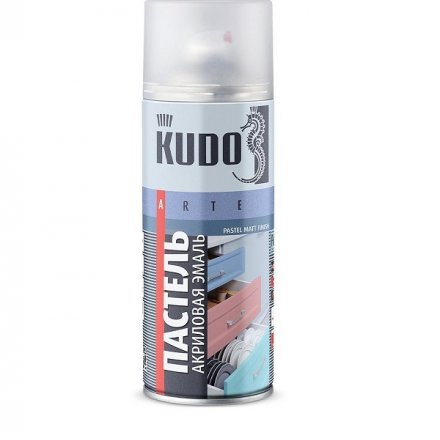 Эмаль аэрозольная акриловая матовая пастель розовая (0,52л)Kudo KU-A101