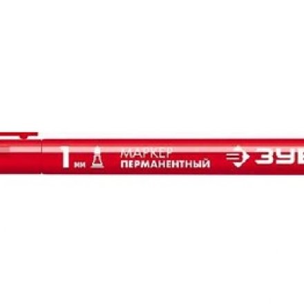 Перманентный маркер,заостренный 1мм МП-100,красный
