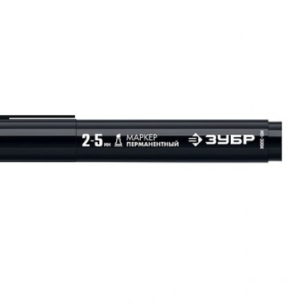 Перманентный маркер,клиновидный с увелич.объемом 2-5мм МП-300К,черный
