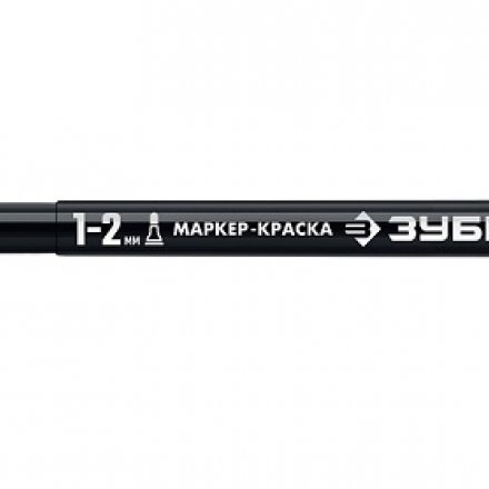 Маркер-краска,черный, 1-2мм, круглый наконечник МК-200