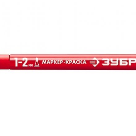 Маркер-краска,красный, 1-2мм, круглый наконечник МК-200