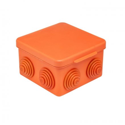 Коробка распред. 80х80х55 (7 муфт), IP54, ОП, оранж. (108) С3В87 НГ Евро GUSI