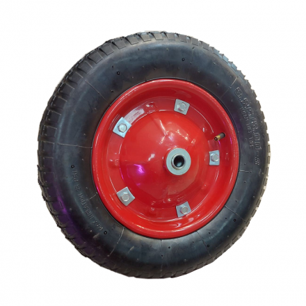 Колесо д/тачки резина 3,25/3,00-8, диск разъёмный красный втулка d16/91 992730