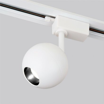 Трековый светодиодный светильник однофазный Ball Белый 8W 4200K