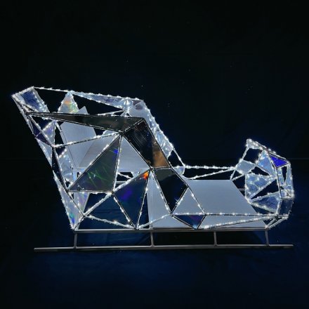 Декоративная световая фигура "Сани" 114x120x240 полигональная (под заказ)