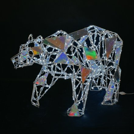 Декоративная световая фигура "Медведь" 80x60x150 полигональная (под заказ)