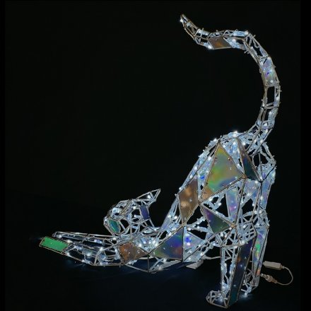 Декоративная световая фигура "Пантера" 105х30х110 полигональная (под заказ)