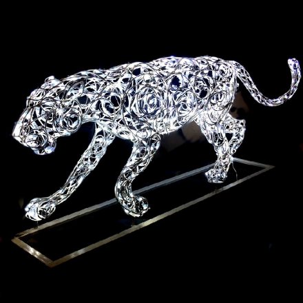 Декоративная световая фигура из металла "Пантера" длина 200 см IP67 (под заказ)