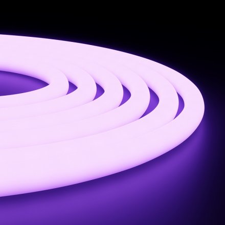 Светодиодная лента для бани и сауны 24В, фиолетовая, 14,4Вт/м, smd2835, 120д/м, IP68, 5м.