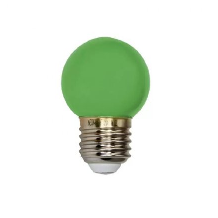 Лампа шар Е27 5 LED d=45мм, зеленая
