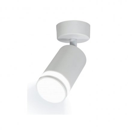 Накладной светильник поворотный цилиндр  GU10, алюминий/стекло, белый, Ritter Arton
