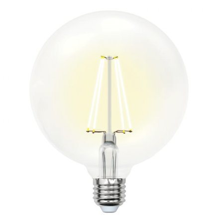 Лампа светодиодная.Форма «шар», прозрач. Серия Sky.Теплый белый LED-G125-10W/WW/E27/CL PLS02WH