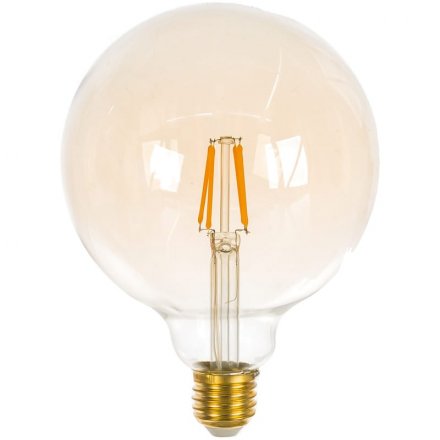 Лампа светодиодная Vintage. Форма «шар», золотистая колба.LED-G125-8W/GOLDEN/E27 GLV21GO