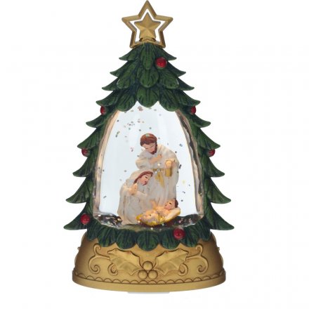 Фигура декоративная в стекл.шаре "Рождество" 9х4х15 см (подсветка,вьюга 2хААА в комплект не входят)