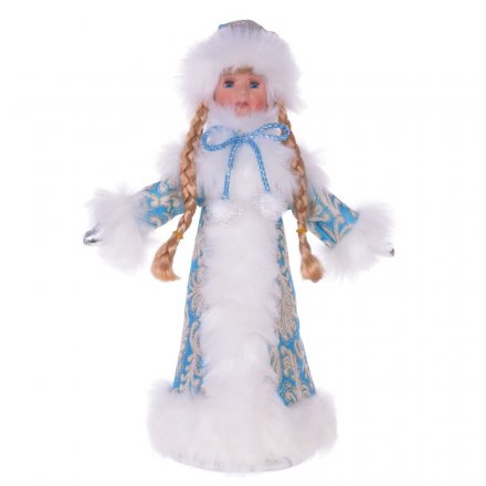 Снегурочка - декоративная кукла с ёмкостью д/конфет, L20 W15 H37 см