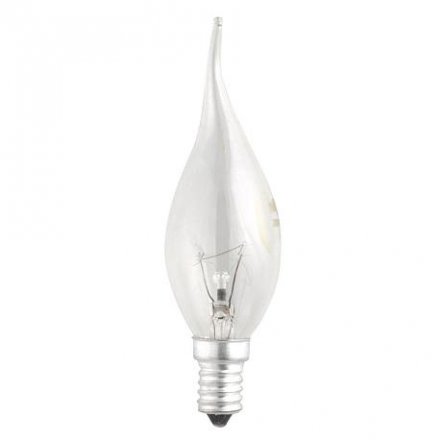 Лампа накаливания СТ35 40W Е14 clear-"Свеча на ветру" JazzWay 3321451