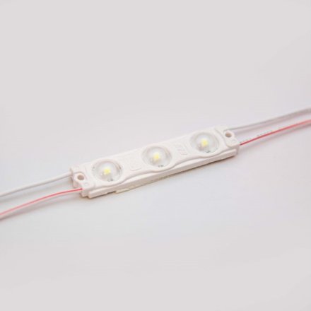 Модуль светодиодный LS 3 SMD 2835 герм. Линза 0,72Вт, 10000К, 110Лм, 12V Модуль светодиодный LS 3 SMD 2835 герм. Линза 0,72Вт, 10000К, 110Лм, 12V