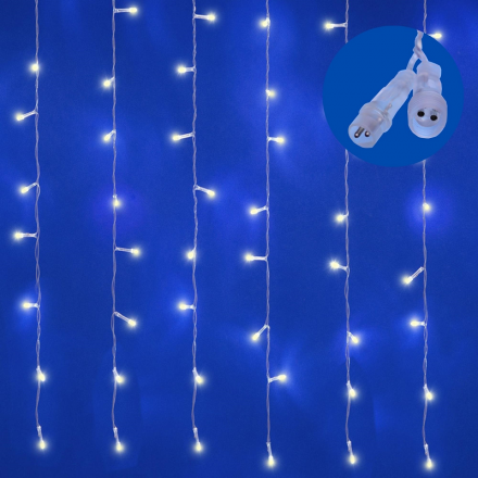 Гирлянда "Занавес" 6х3м, IP44, белый свет с эффектом мерцания, 450 светодиодов, соединяемая